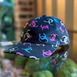 CHANEL Multicolor Cotton CC Baseball Cap